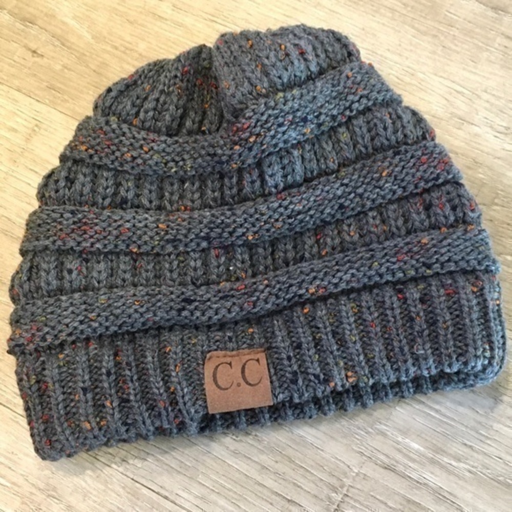 C.C Grey Heather Beanie Hat NWOT